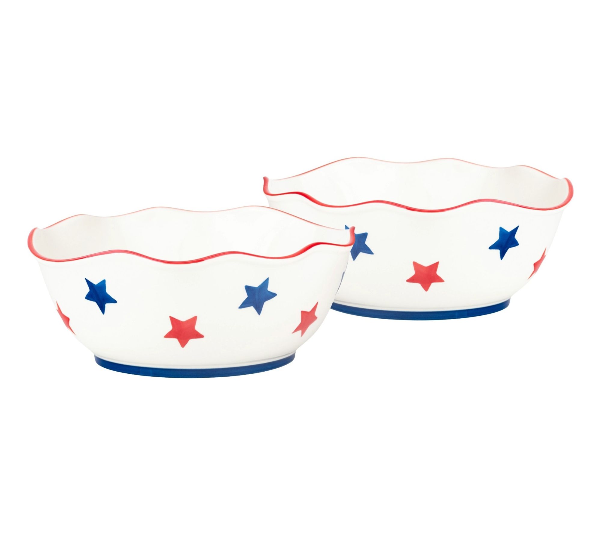 10 Strawberry Street S/2 Star Salad Bowls
