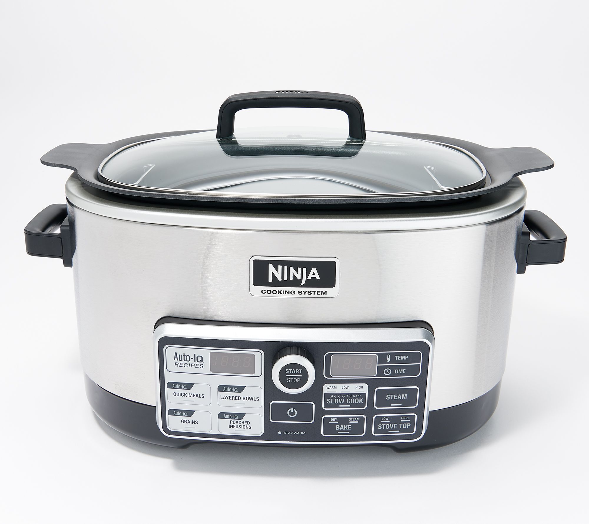  Ninja Auto-iQ Multi/Slow Cooker with 80-Pre-Programmed Auto-iQ  Recipes for Searing, Slow Cooking, Baking and Steaming with 6-Quart  Nonstick Pot (CS960): Home & Kitchen