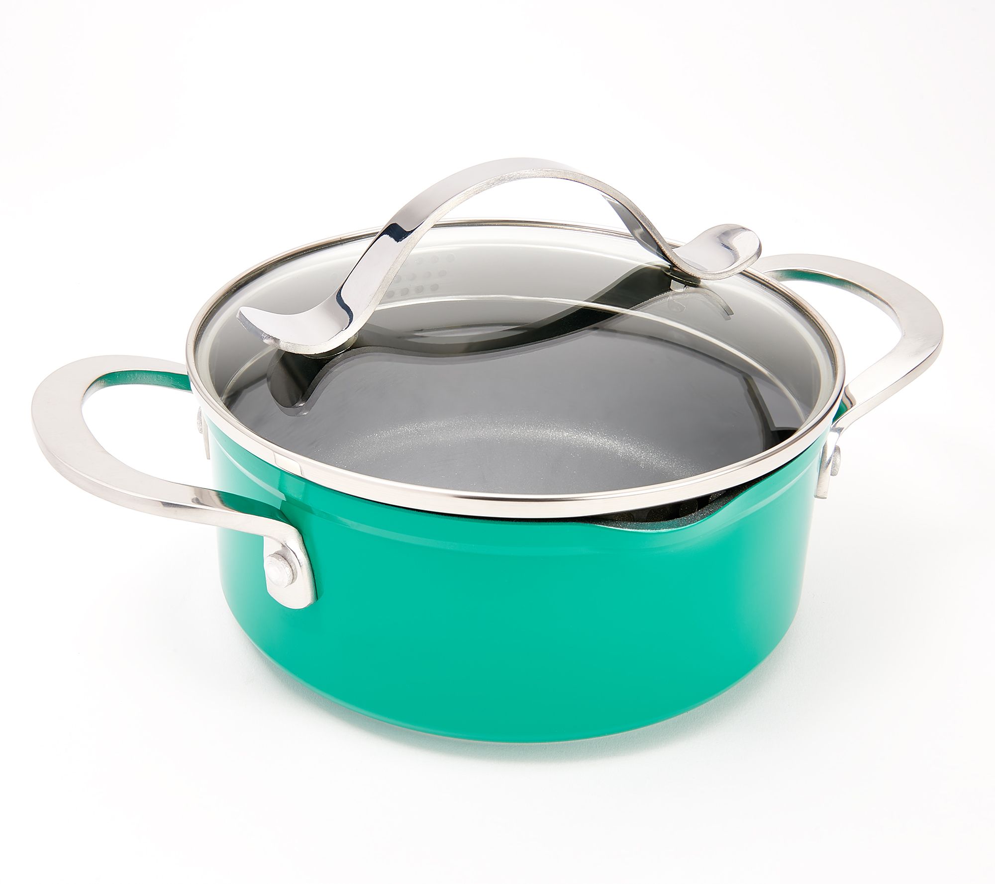 CooksEssentials Stainless Steel II 4 qt. Saucepot with Drain Lid