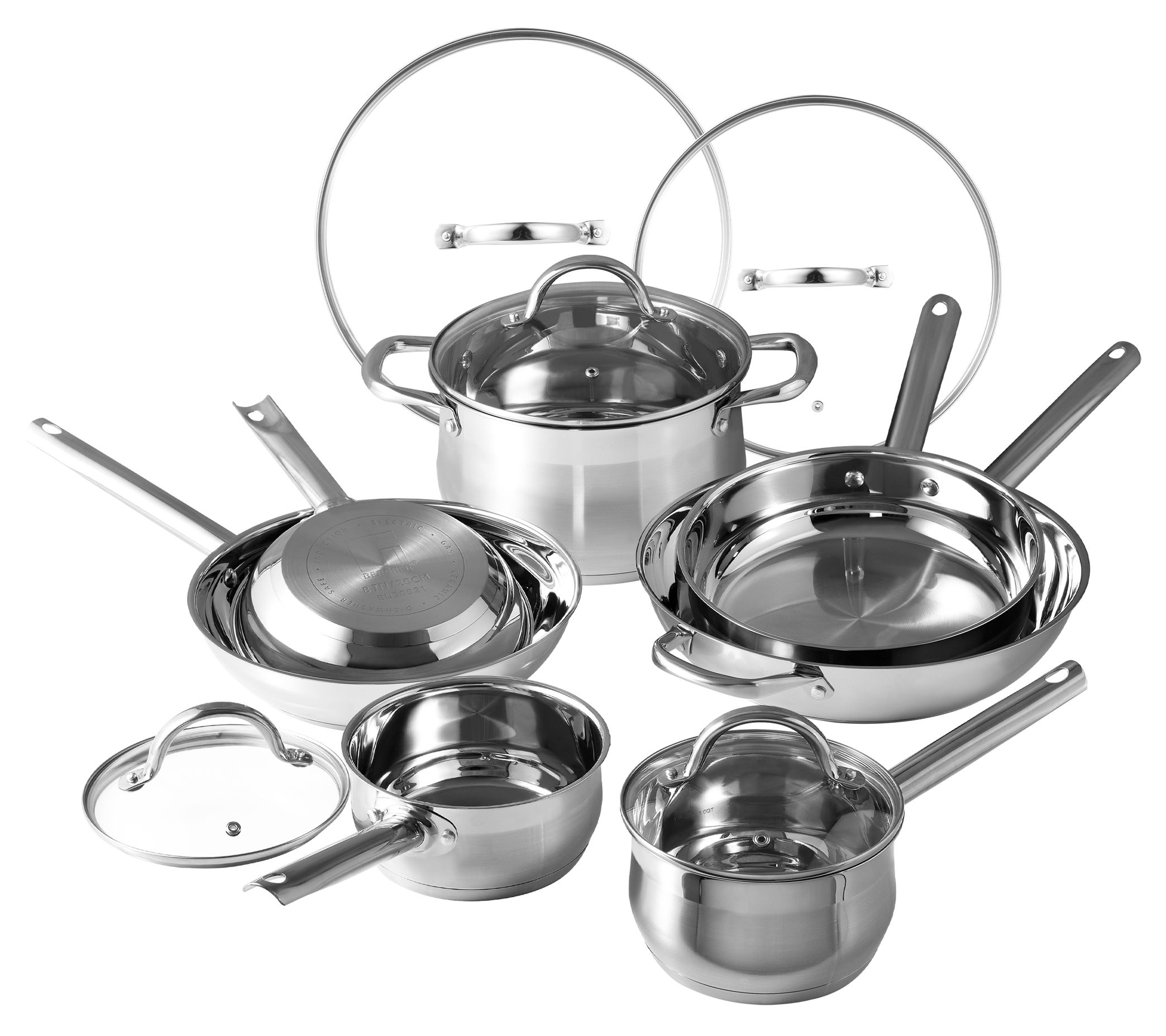 Nonstick Cookware Set, 12 Pieces Healthy Cooking, Vented Lids