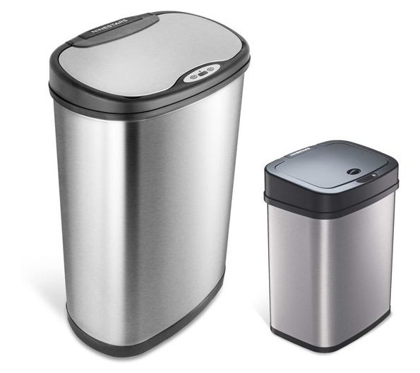 Kitchen Trash Can Stainless Steel Garbage Trash Can 13