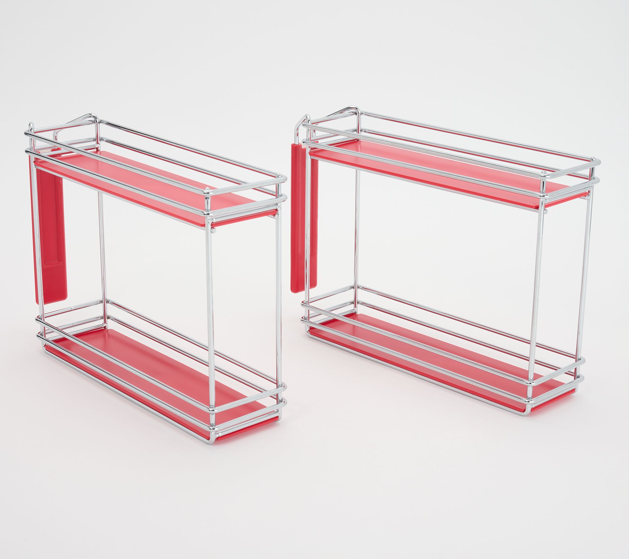 Nifty Set of 2 Spice Caddy Racks w/ Handles & Labels