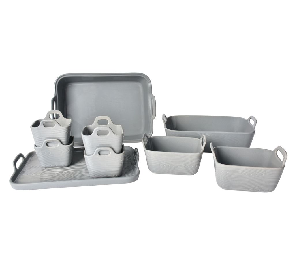 Temp-tations Woodland 9-Piece Bakeware Set w/ Upswept Handles
