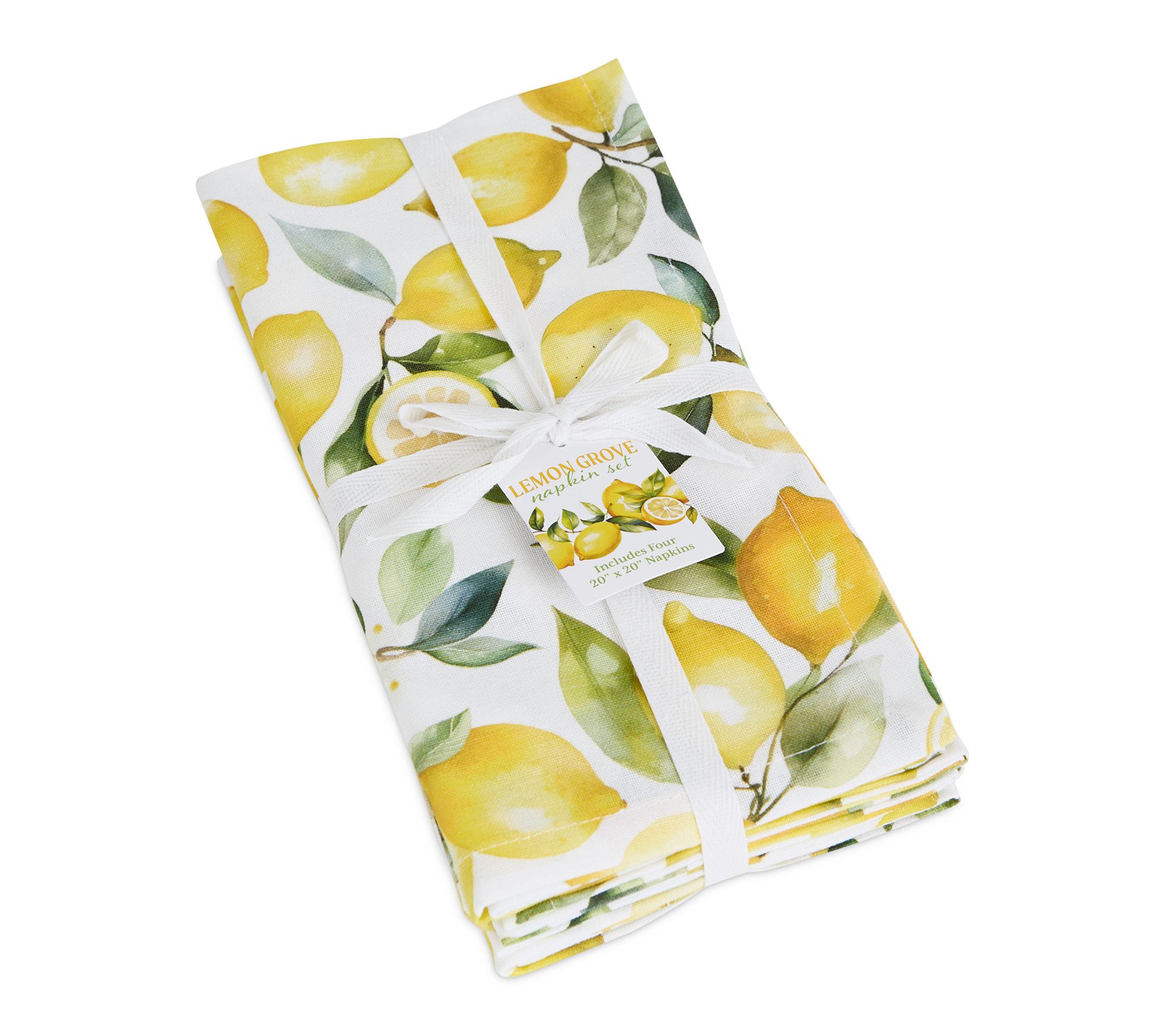Design Imports Lemon Grove Printed Napkin Set of 4