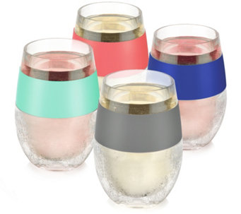 HOST Set of (4) Wine FREEZE Cooling Cups - K406148