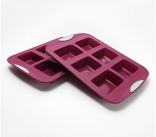 Trudeau Set of (2) 6-Count Silicone Mini Loaf Pans