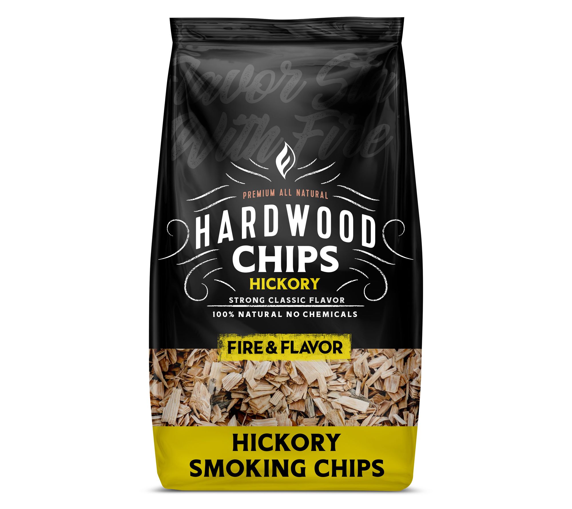 Fire & Flavor 2lb Bag Natural Smoking Hickory Wood Chips