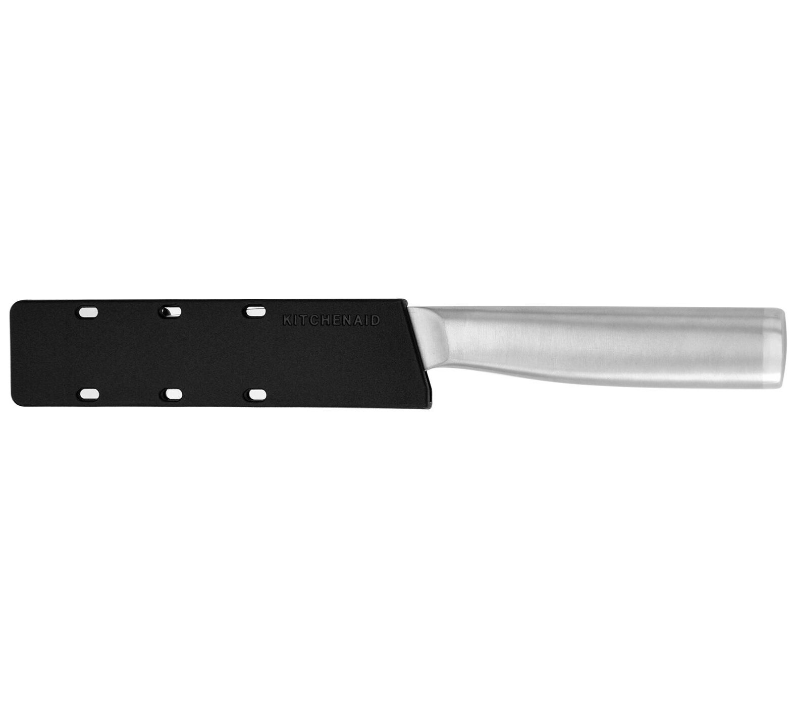 Kitchenaid Classic Serrated Paring Knife with Endcap and Blade Cover,  3.5-inch, Black 
