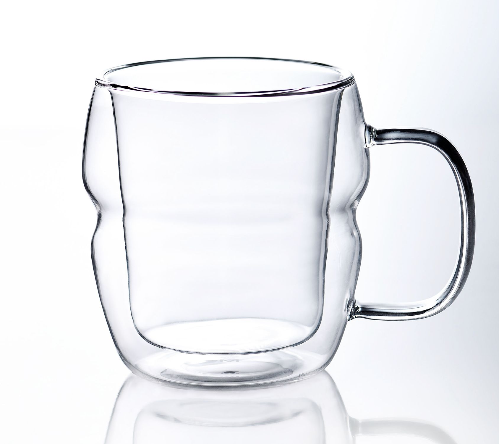 Nutrichef 5.2 oz. Clear Glass Coffee Mug Set (Set of 4)