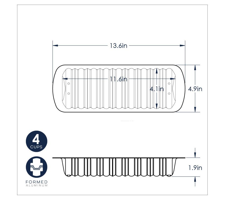 Nordic Ware Cinnamon Bread Loaf Pan and Almond Loaf Pan, Navy, 1