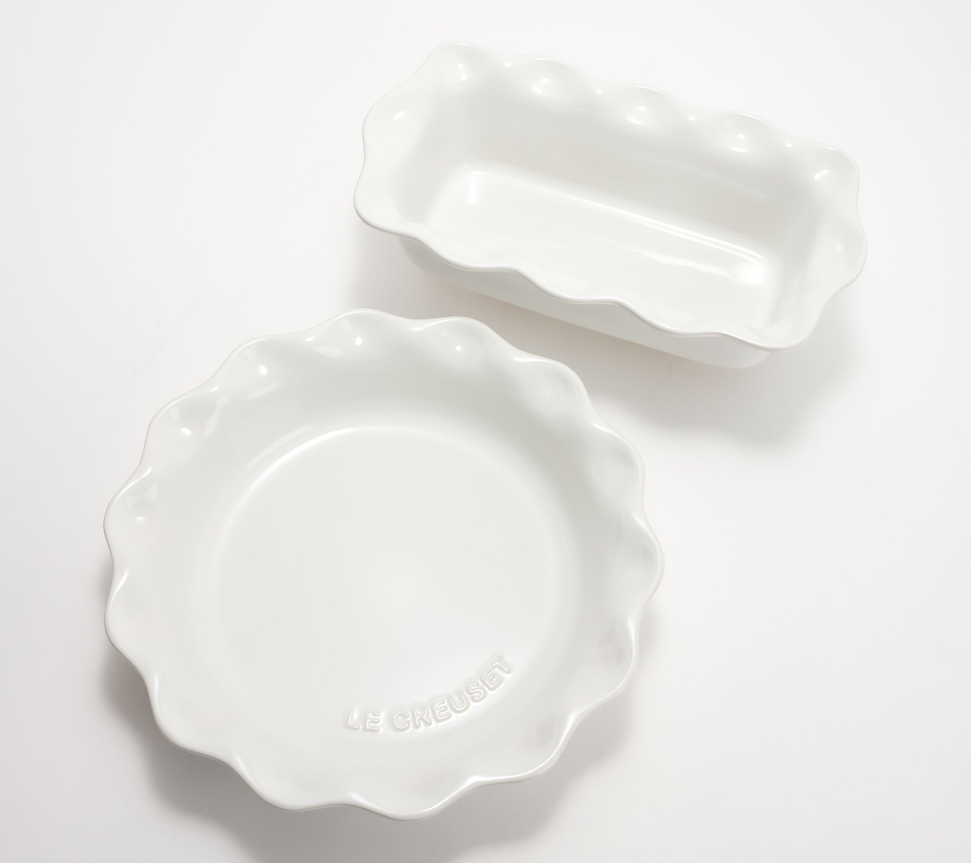Le Creuset Heritage Fluted Pie Plate Dish & Loaf Pan
