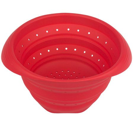 Prepology Set of 3 Silicone Collapsible Colanders - QVC.com