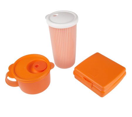 Tupperware Soup and Sandwich Set with Drink Tumbler 