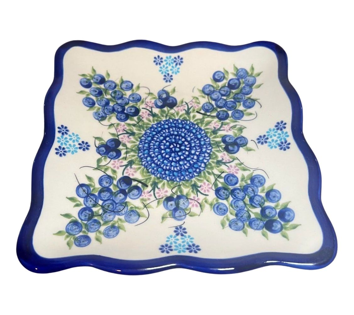 Lidia's Polish Pottery Ruffle Cookie Plate