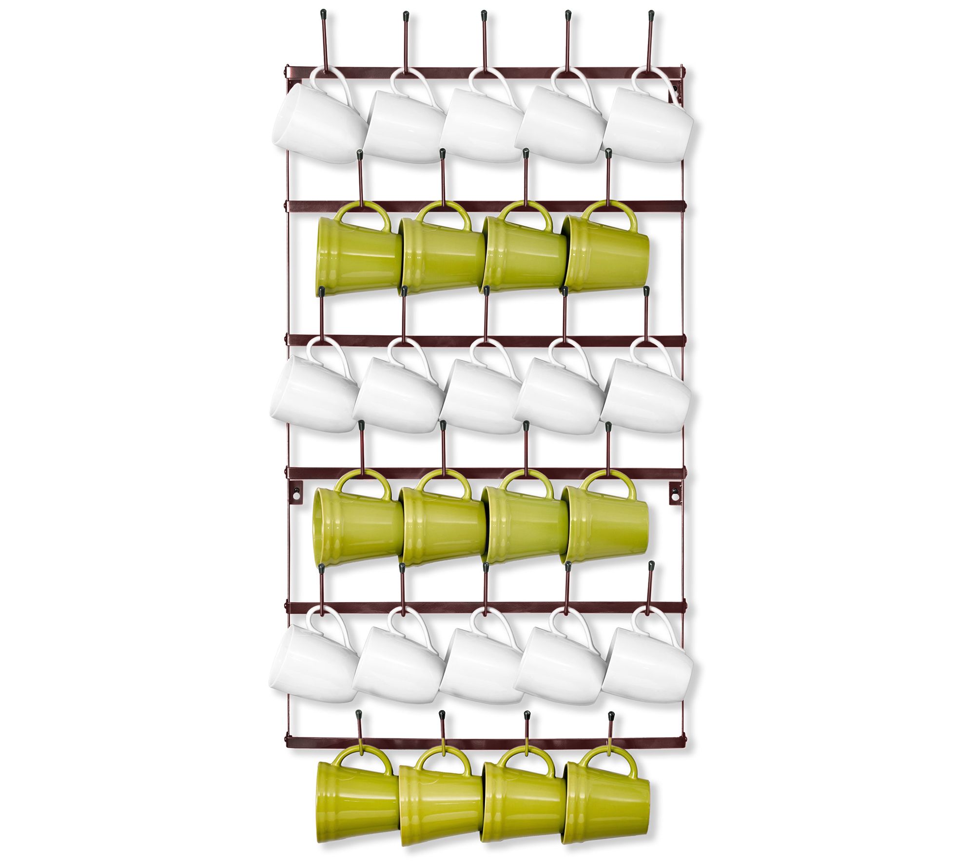 Sorbus Large 6-Tier Mug Rack, Wall Mounted with27 Hooks