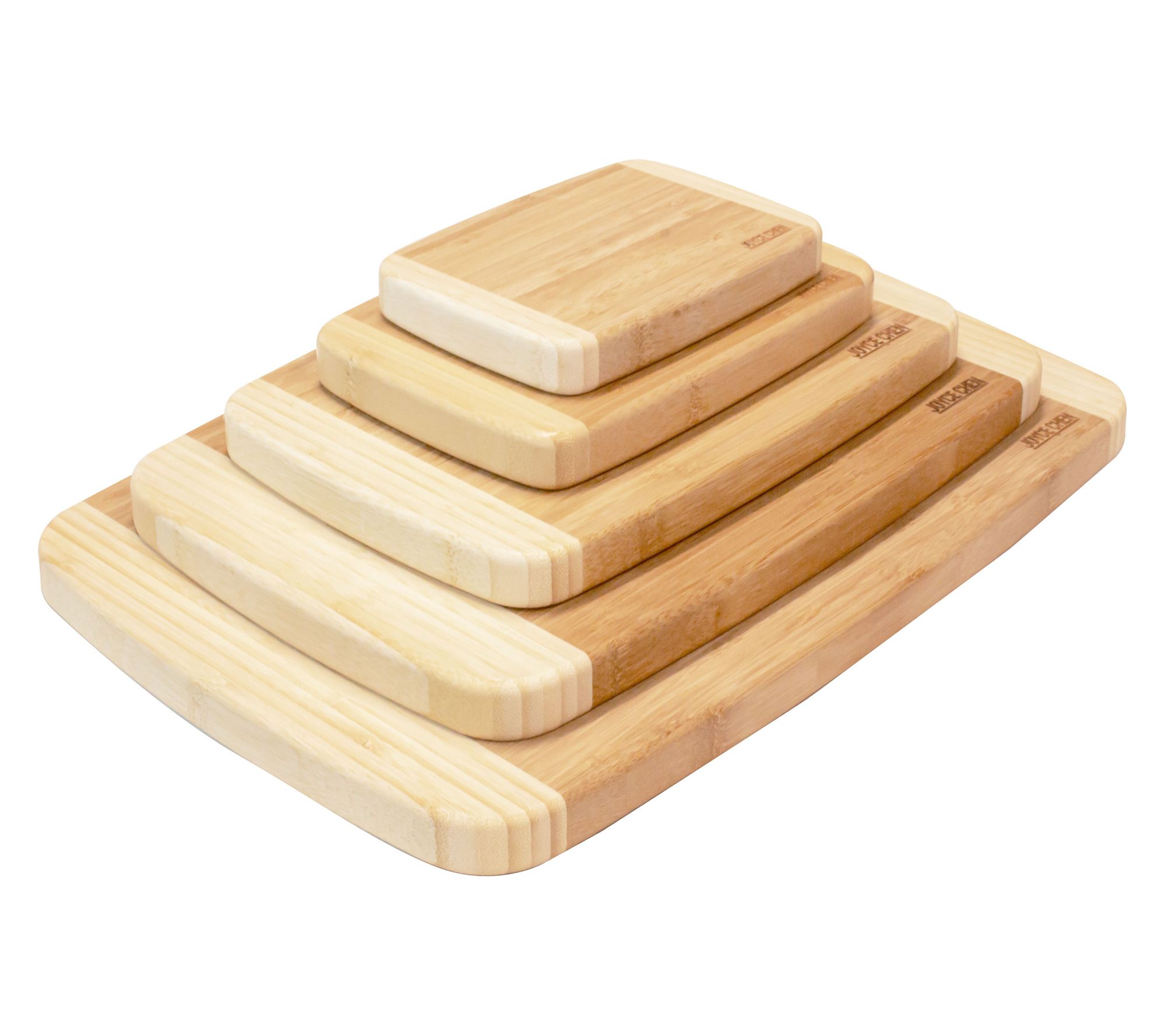 Joyce Chen Set of 5 Burnished Bamboo Cutting Boards Bundle