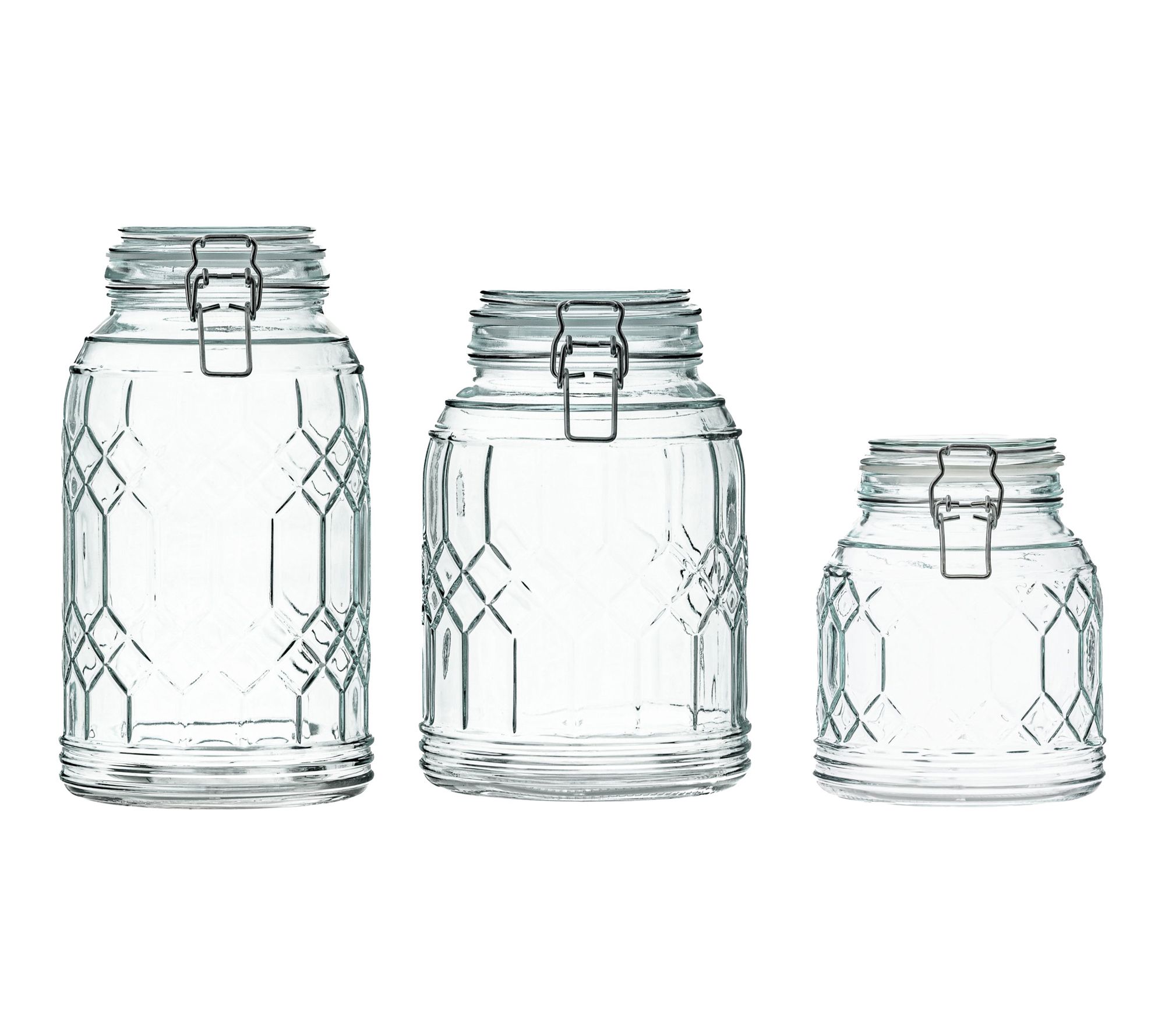 10 Strawberry S treet 3pc Bleek er Glass Canist er Set