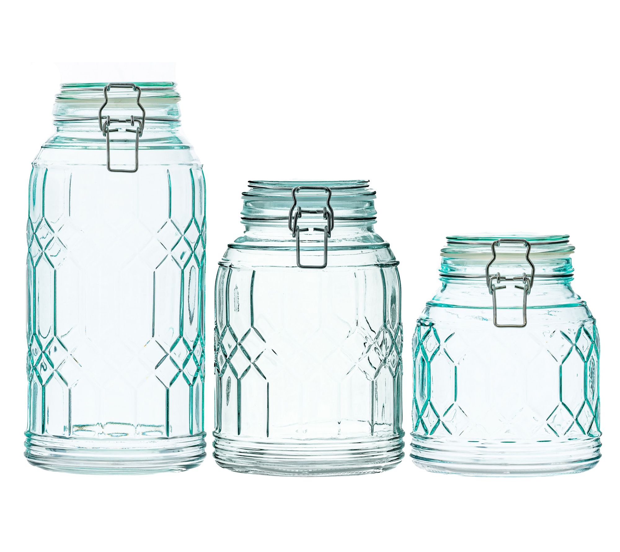 10 Strawberry Street 3pc Bleeker Glass CanisterSet