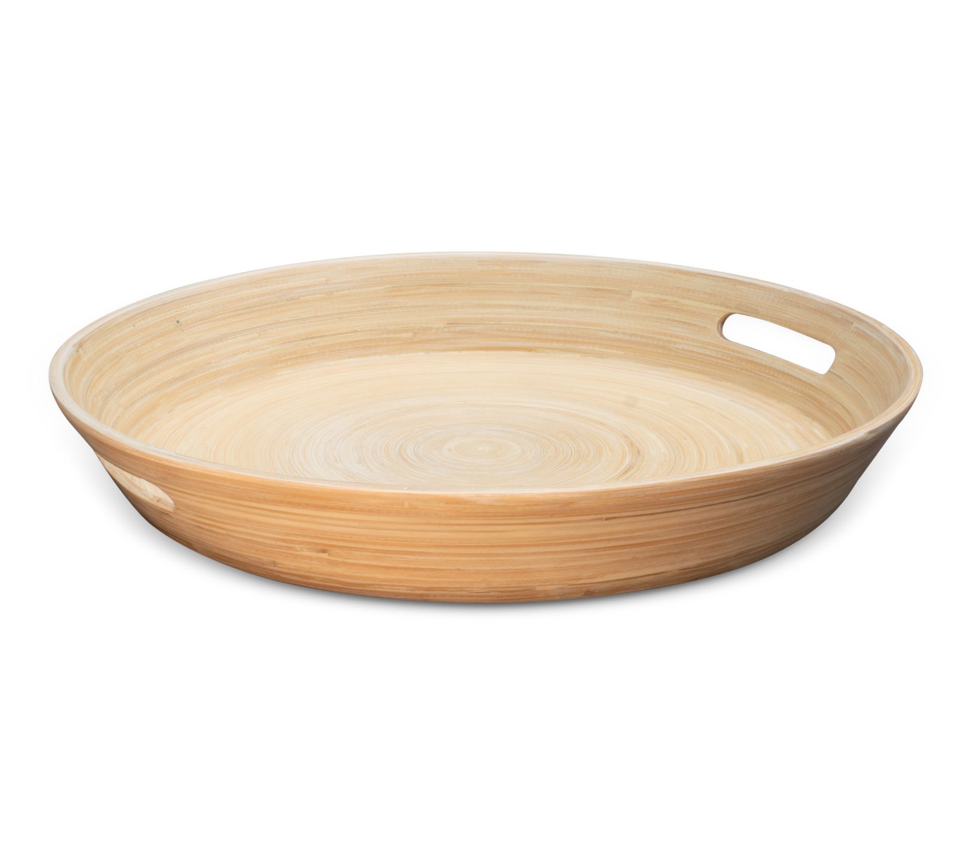 Lexa Bamboo Serving Tray w/ Handles, 16 Inch