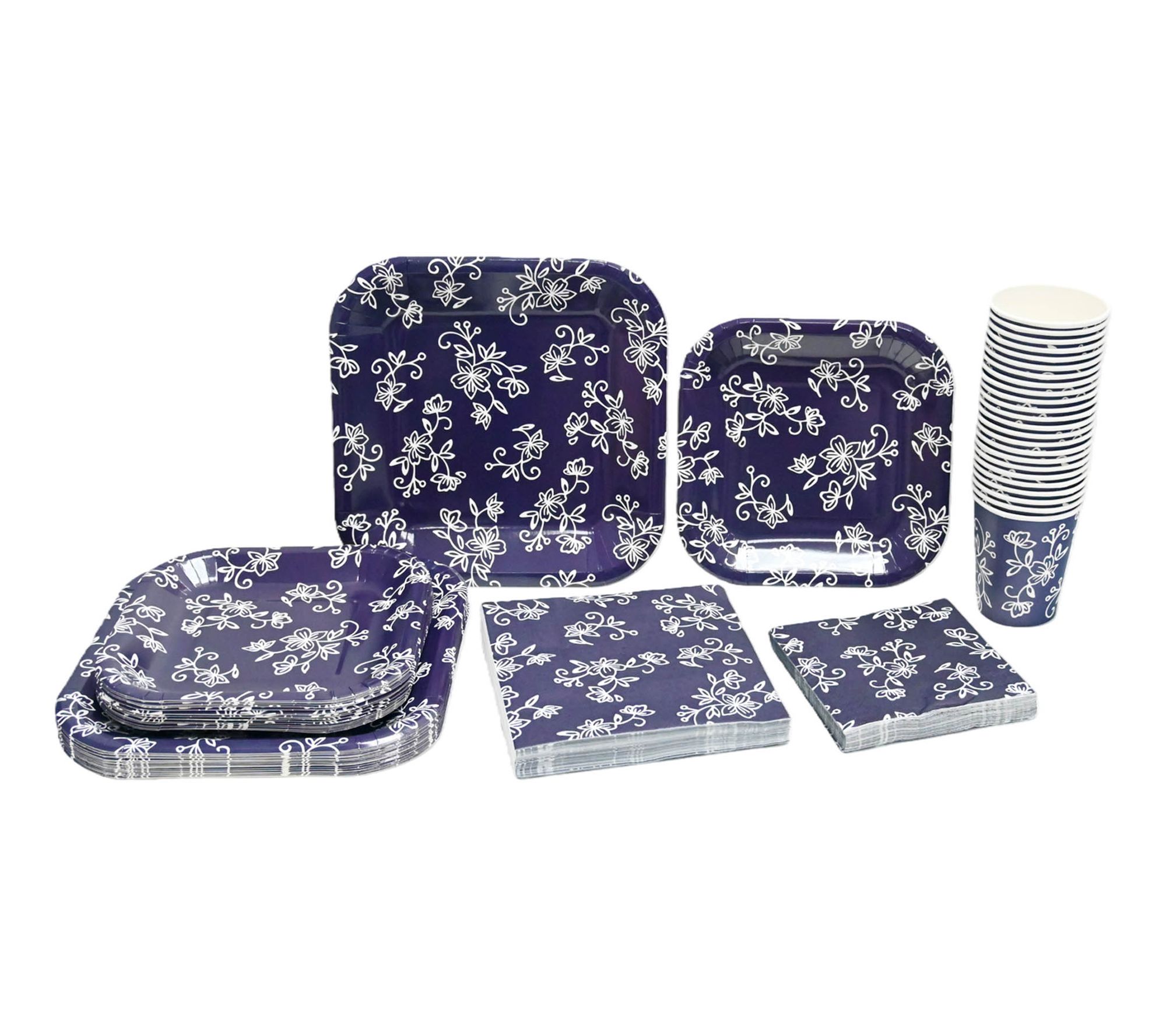 Temp-tations 120-Piece Disposable Paper Party Set