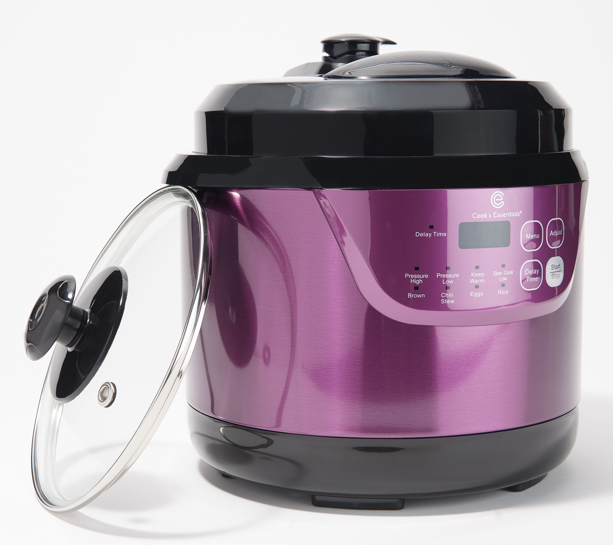Cook's Essentials 3-qt Pressure Cooker with Glass Lid 