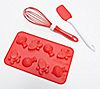 Trudeau 4-Piece Holiday Cupcake Set with Candy Mold, 1 of 2