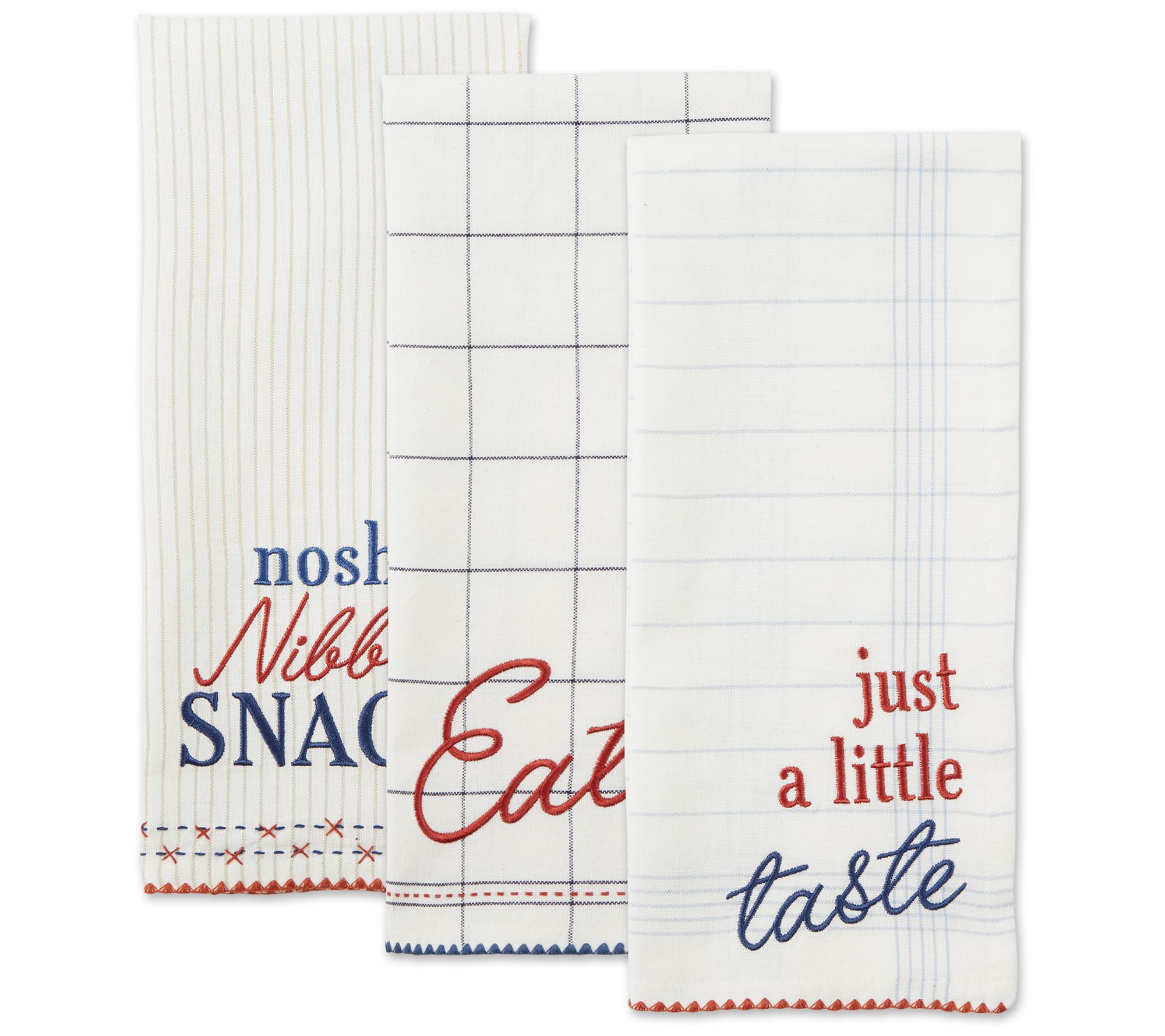 Design Imports Set of 2 Assorted Naughty Nice Kitchen Towels 