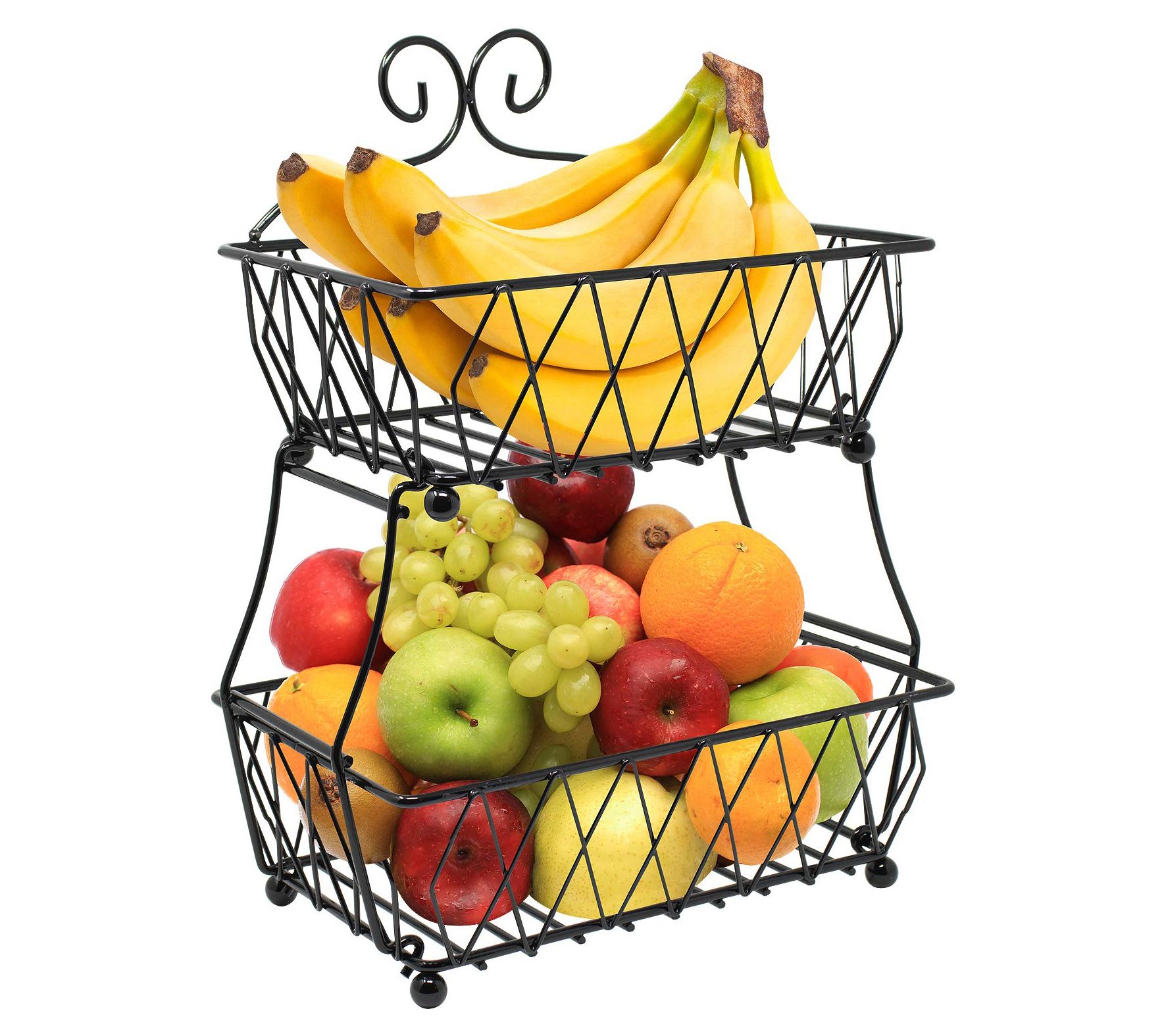 Sorbus 2 Tier Wire Fruit Basket