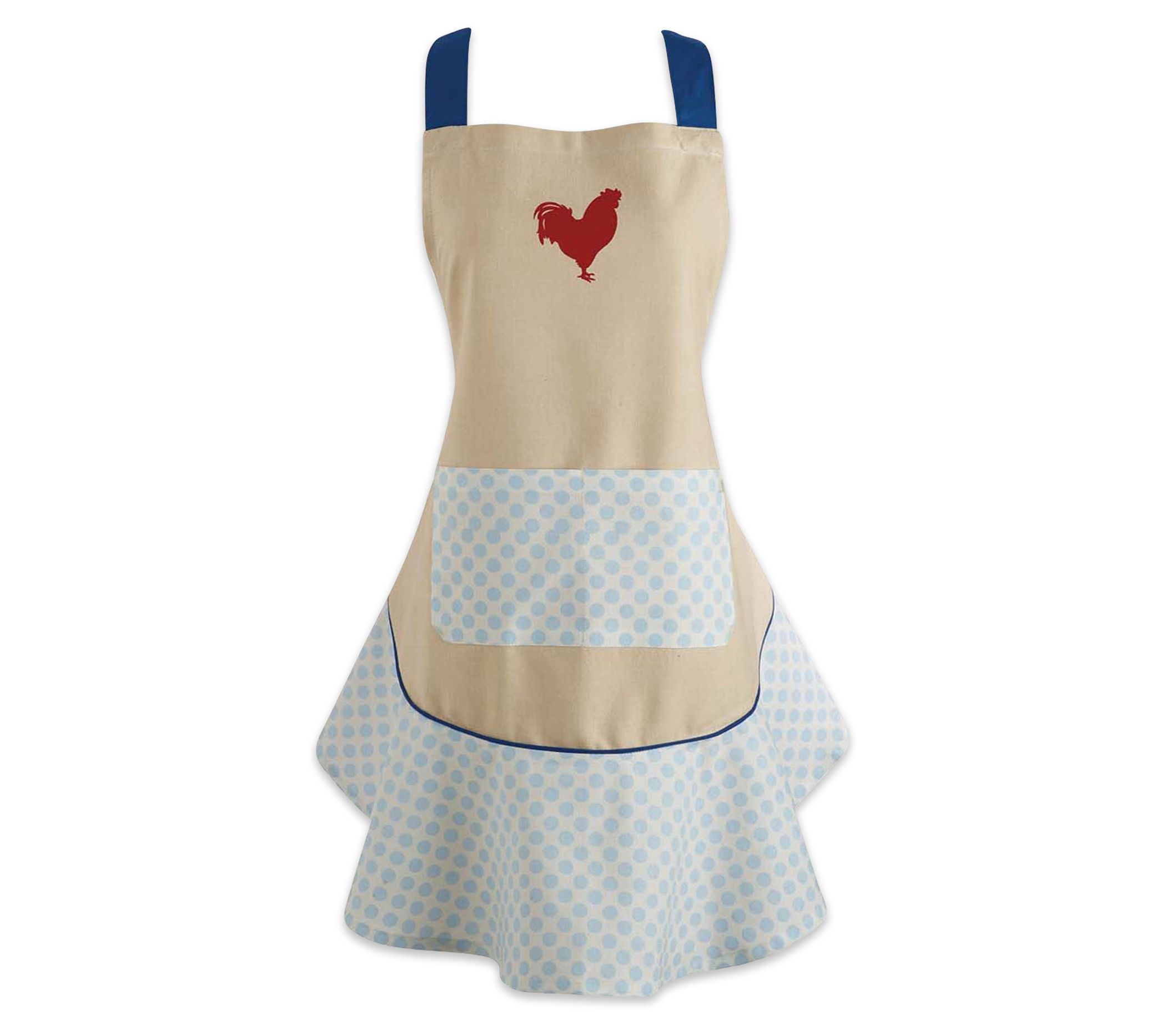 Design Imports Red Rooster Ruffle Apron