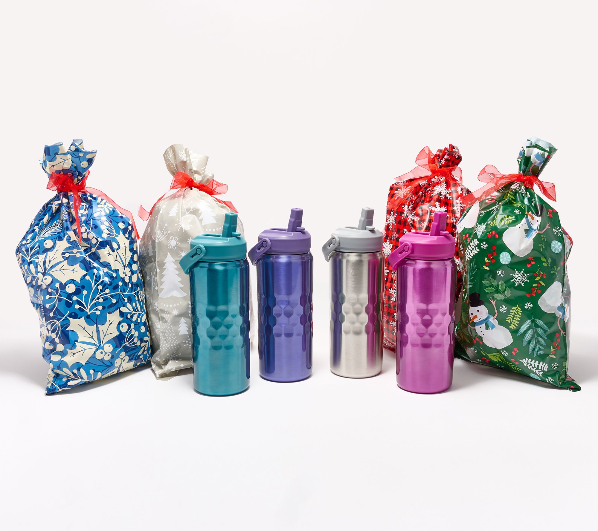 Primula Set of 4 Insulated 18-oz Water Bottles with Gift Bags