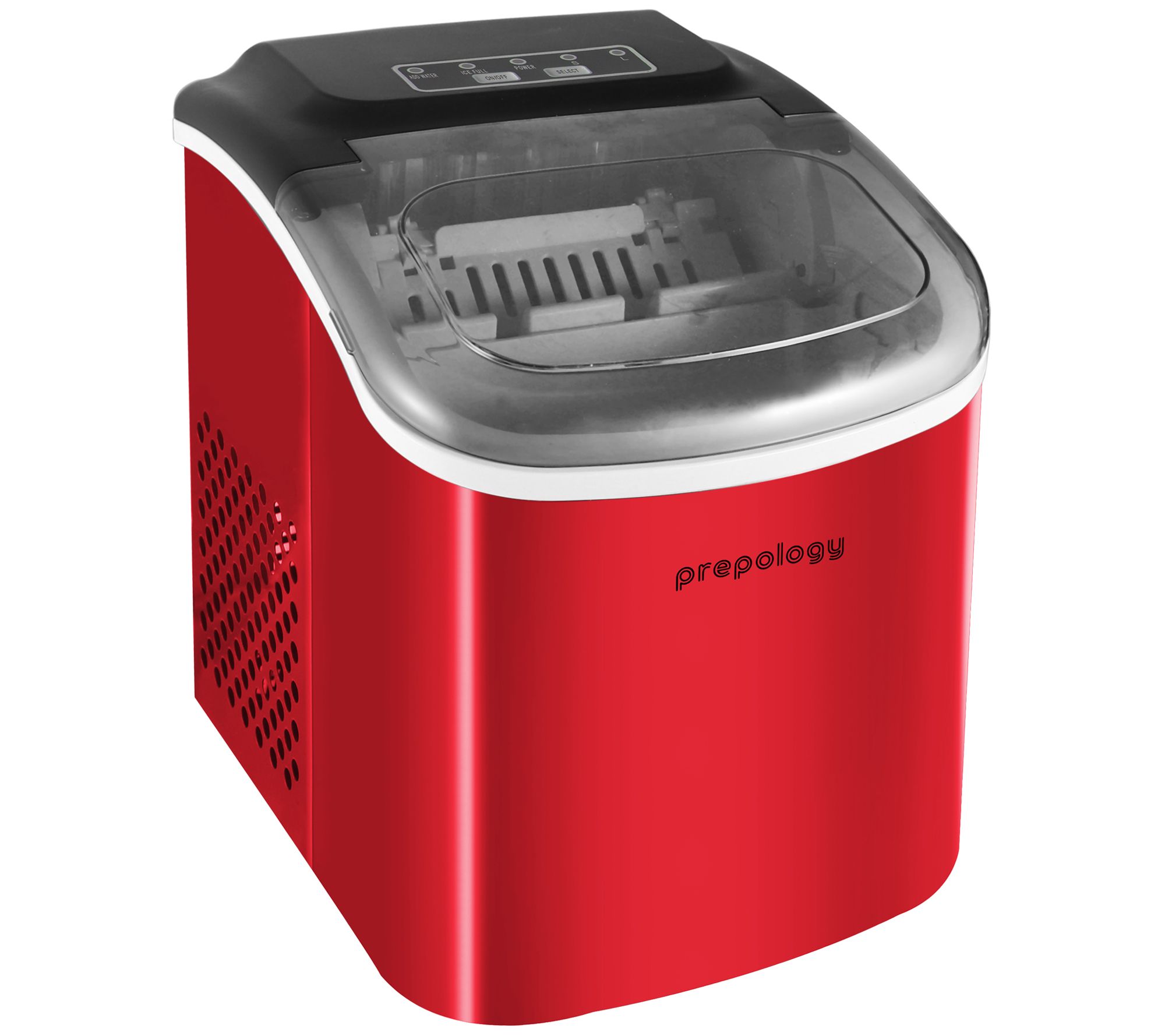 Prepology 26-lb Self Cleaning Ice Maker withScoop ,Tomato