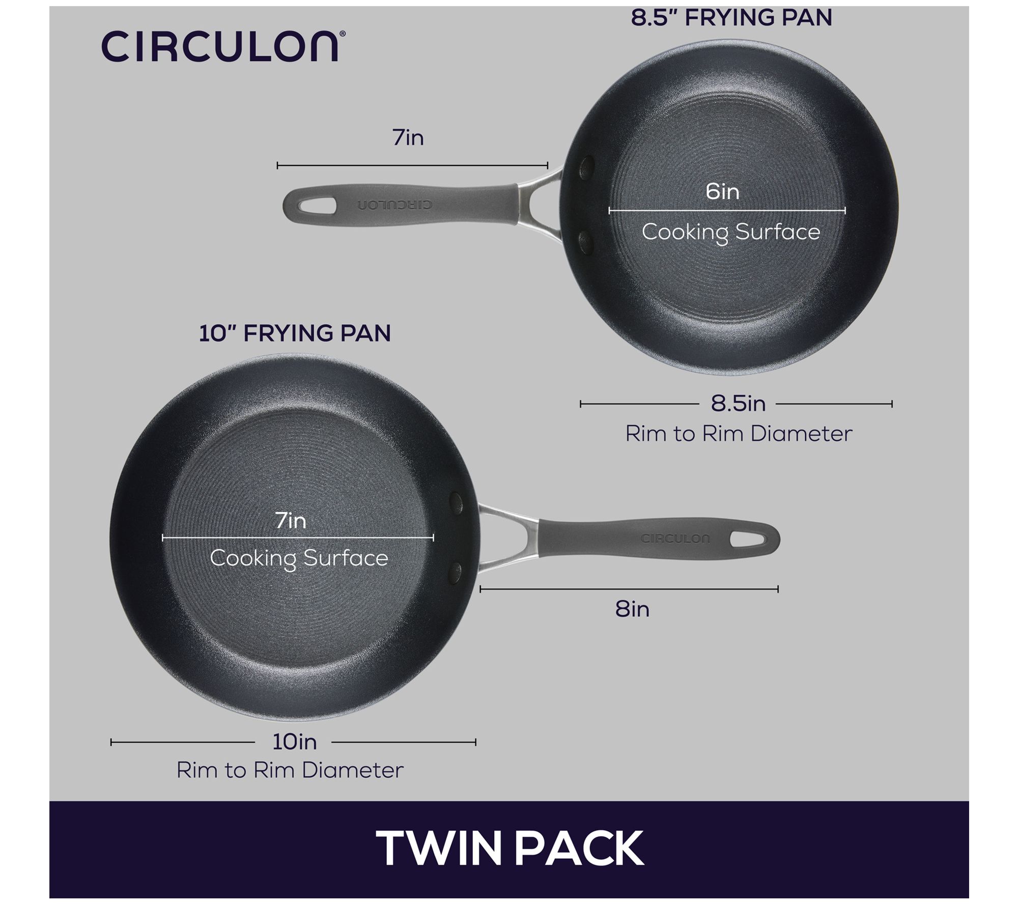 Circulon A1 Series With Scratchdefense Technology 2pc 8.5 And 10