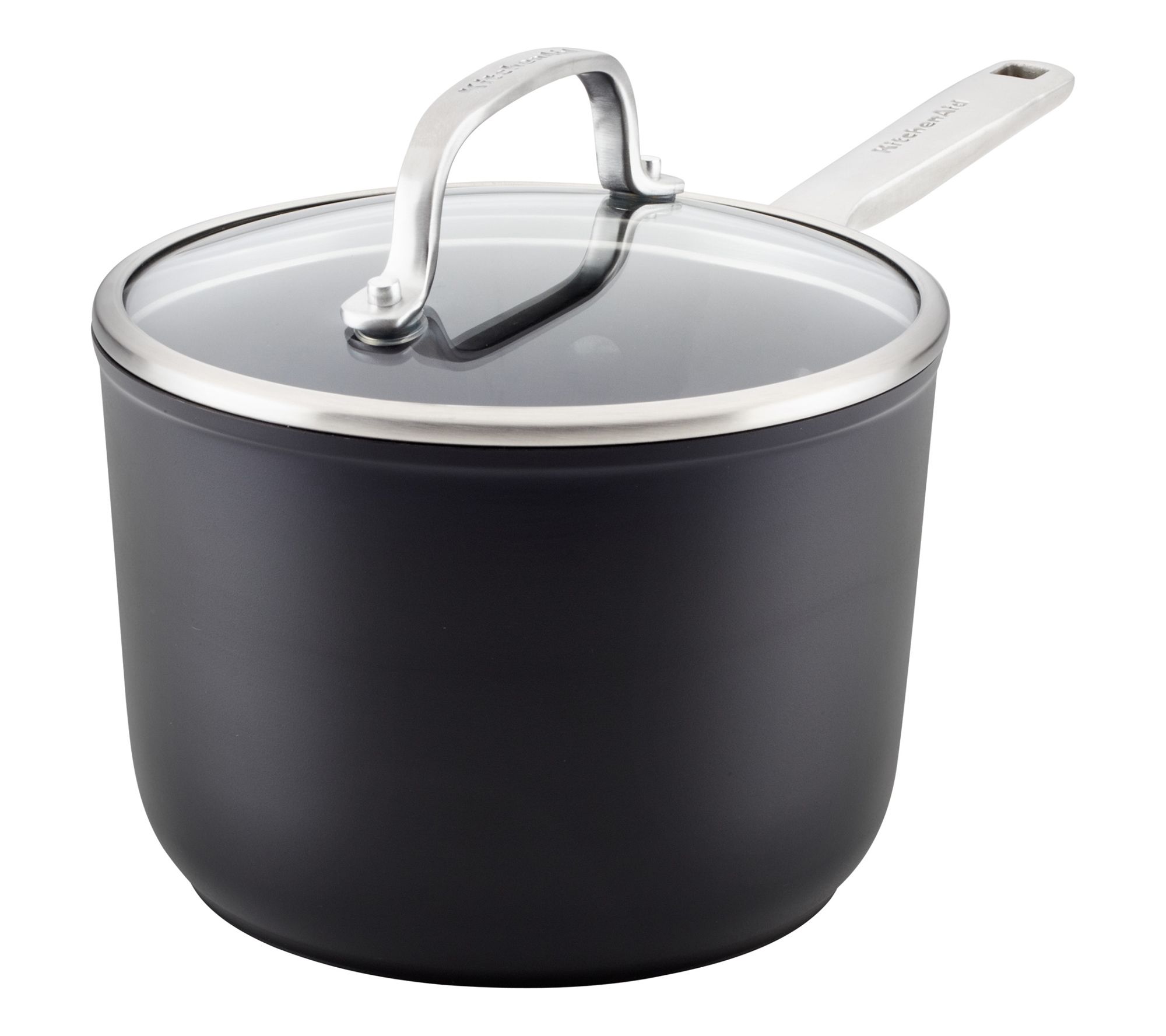 KitchenAid Hard-Anodized Nonstick Sauce Pan with Lid, 2qt