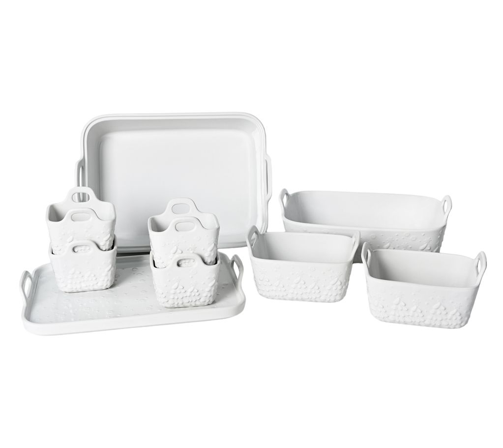 Temp-tations Seasonal 9-Piece Bakeware Set w/ Upswept Handles