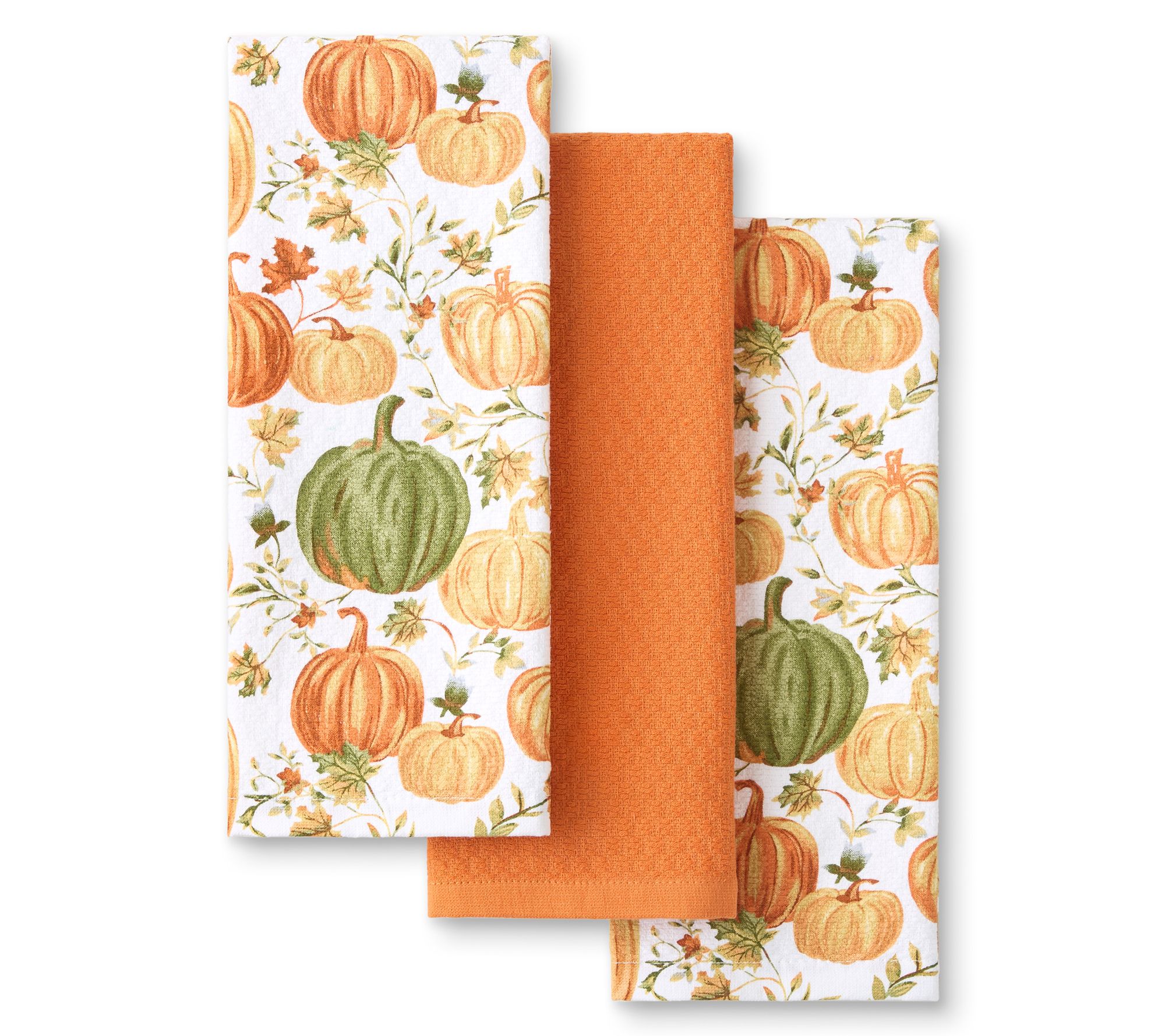 Martha Stewart Pumpkins Kitchen Towel 3-Pack Set
