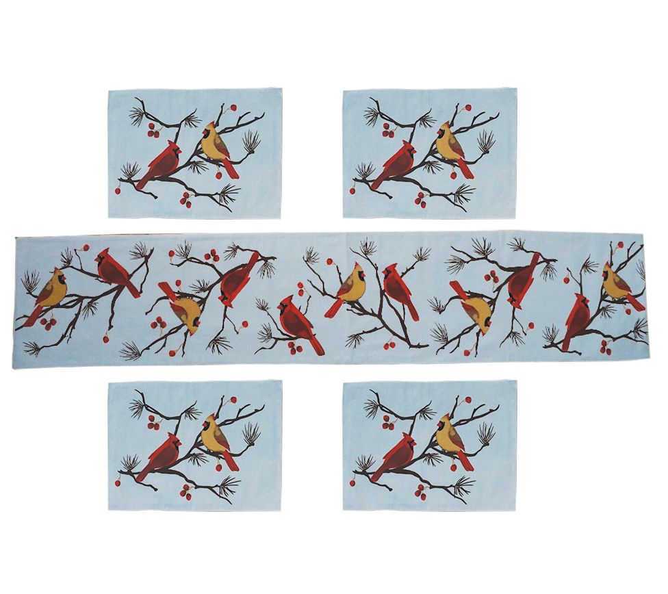 Temp-tations Holiday 5-Piece Placemat and Runner Set