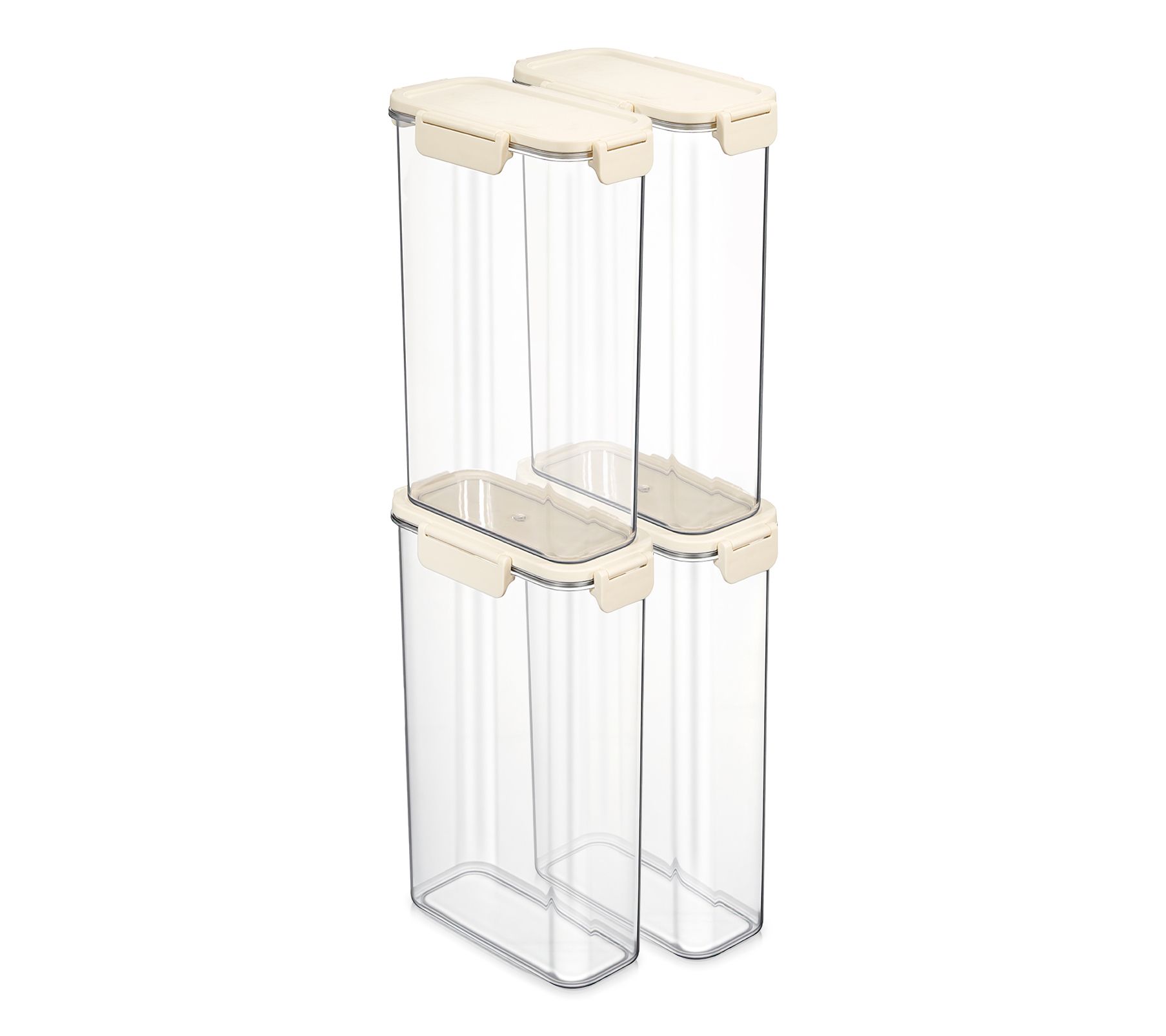 Sorbus Airtight Plastic Food Container, Tall Narrow - 4 Pack