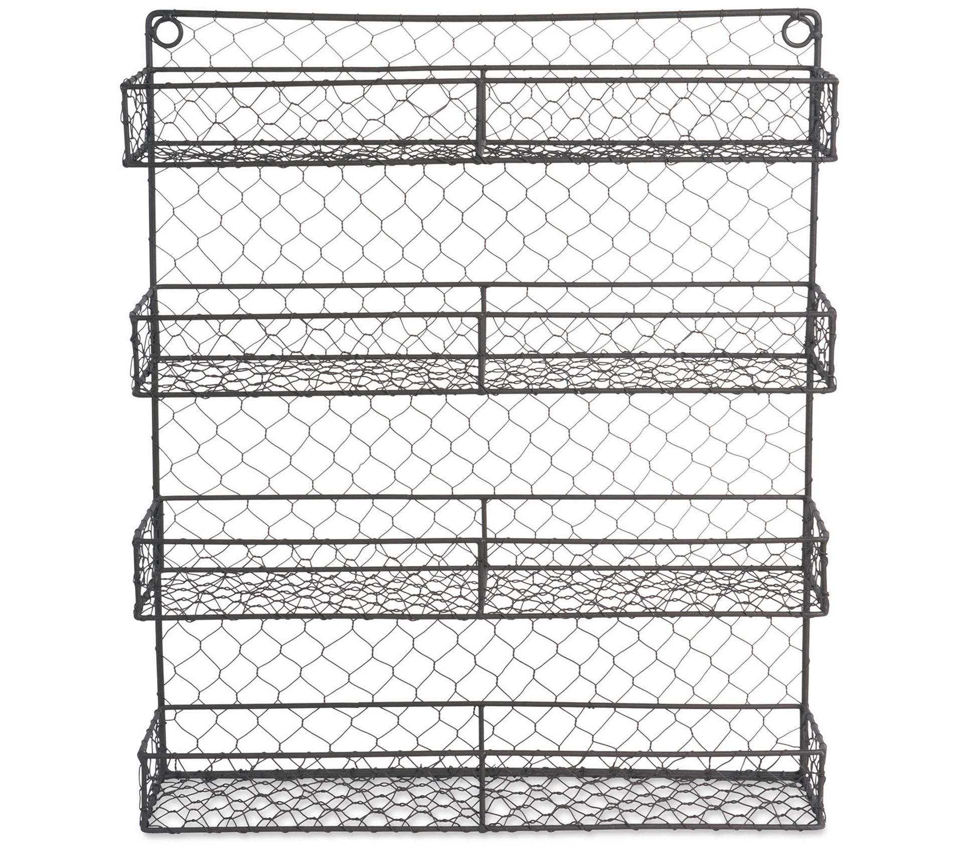 Design Imports 4-Tier Vintage Inspired Double-Wide Spice Rack