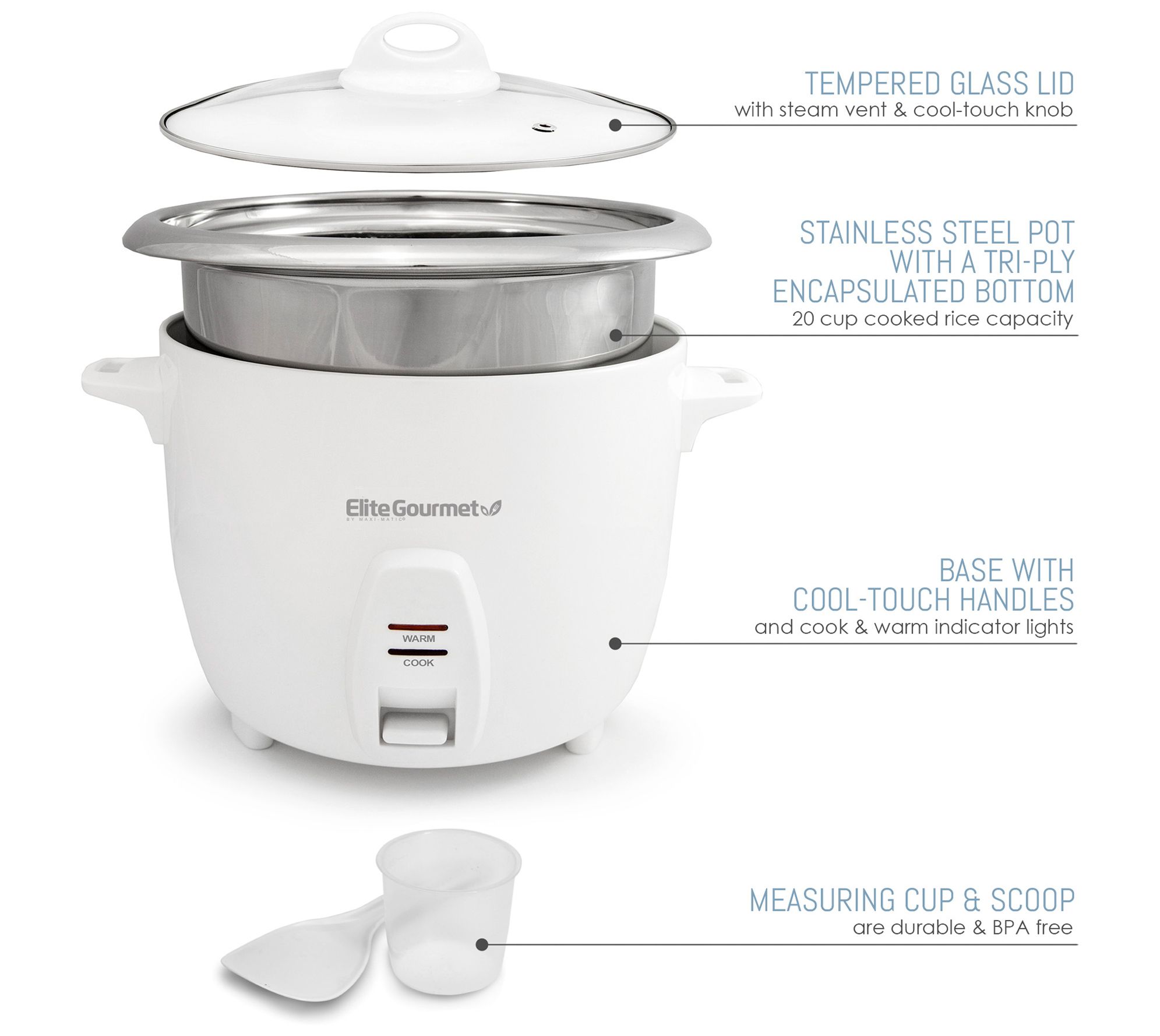 Elite Platinum 20cup Rice Cooker