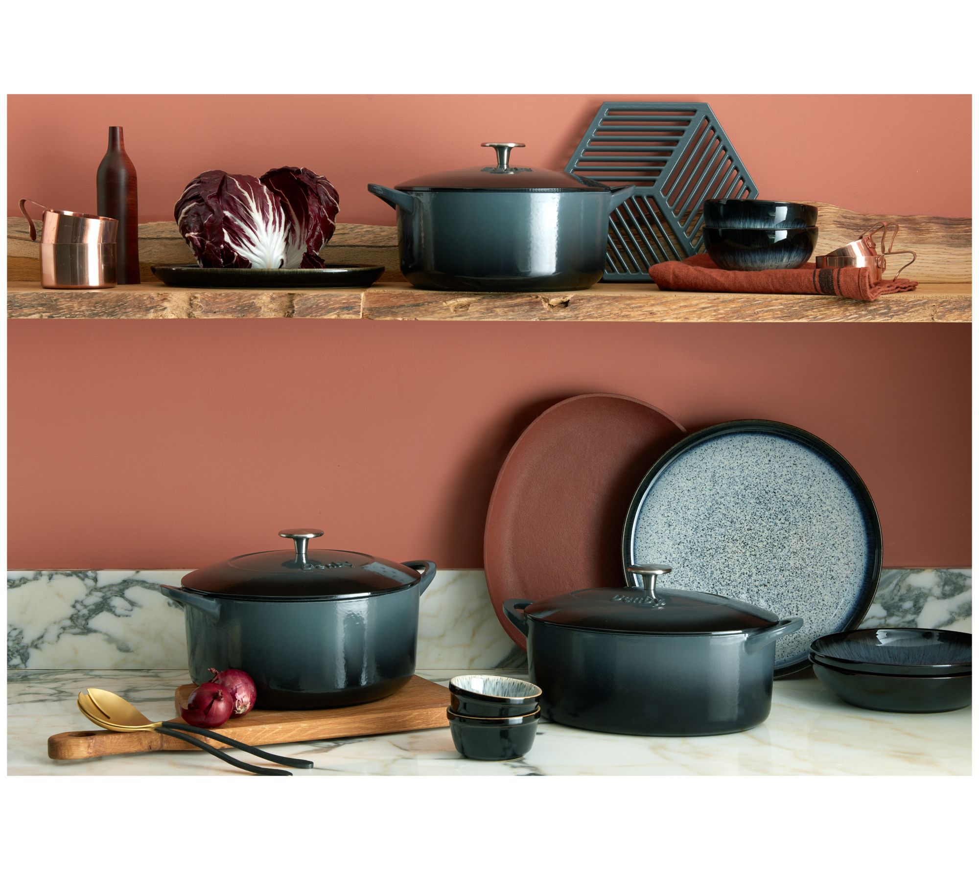 Denby 3.8L Cast Iron Shallow Casserole ,halo