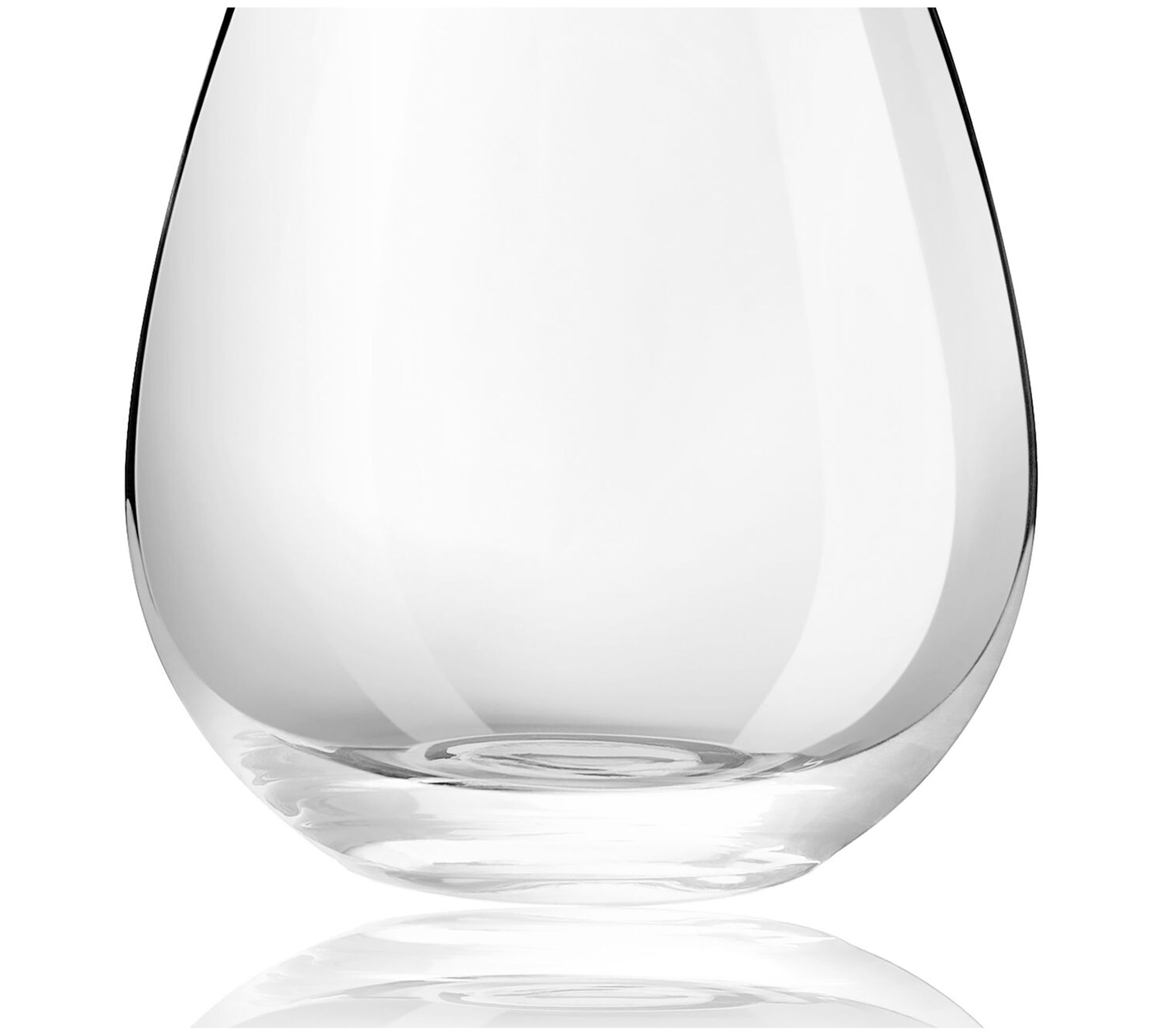 Martha Stewart 4-Piece Stemless Wine Glass Set, 19 Oz, Clear