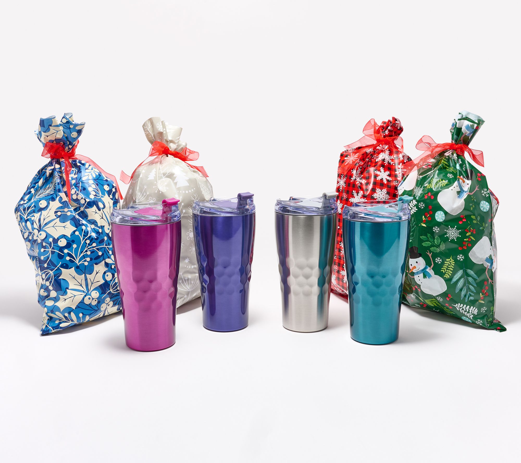 Primula Set of 4 Insulated 20-oz Tumblerswith Gift Bags ,Bright