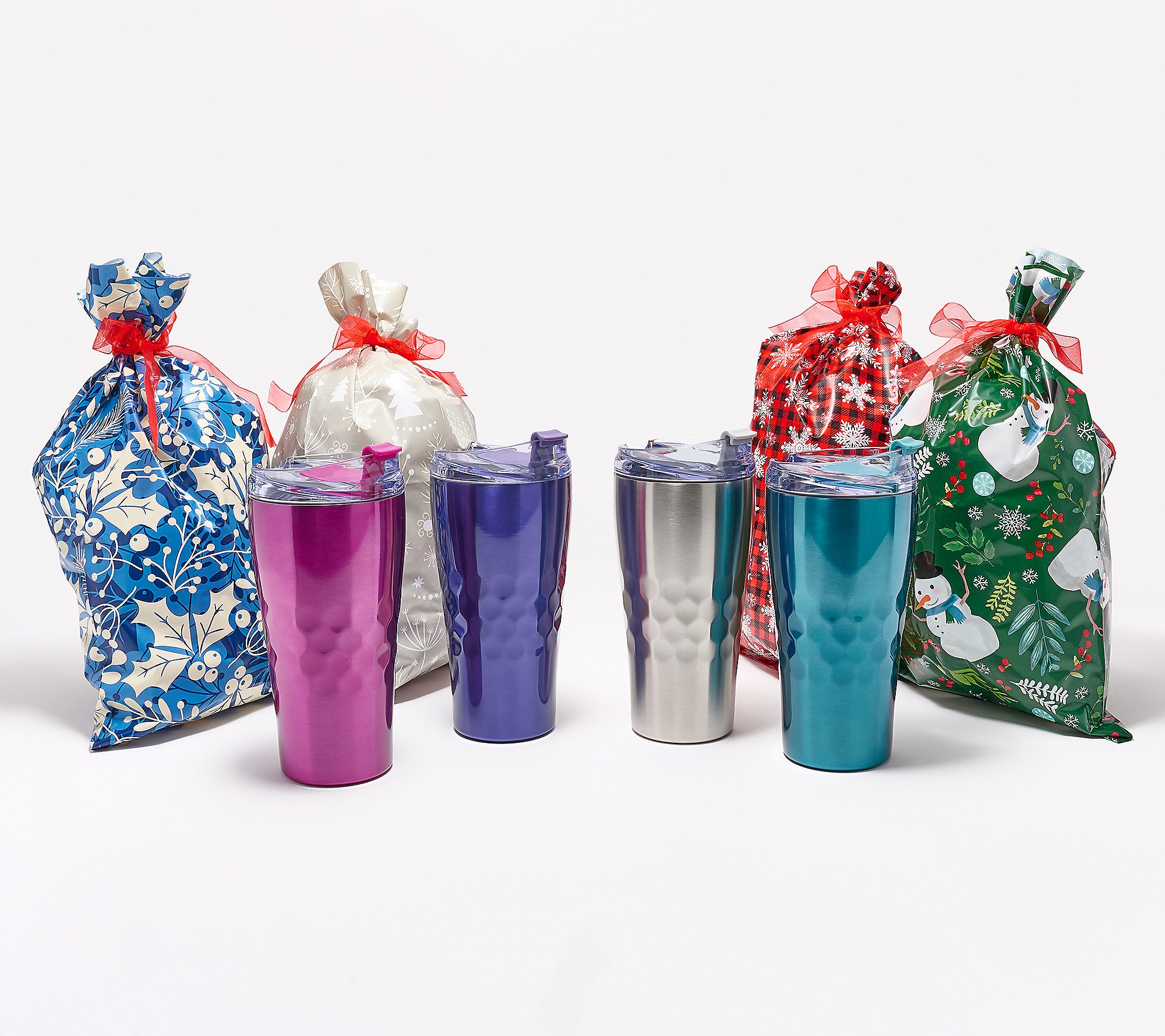 Primula Set of 4 Insulated 20-oz Tumblerswith Gift Bags ,Bright