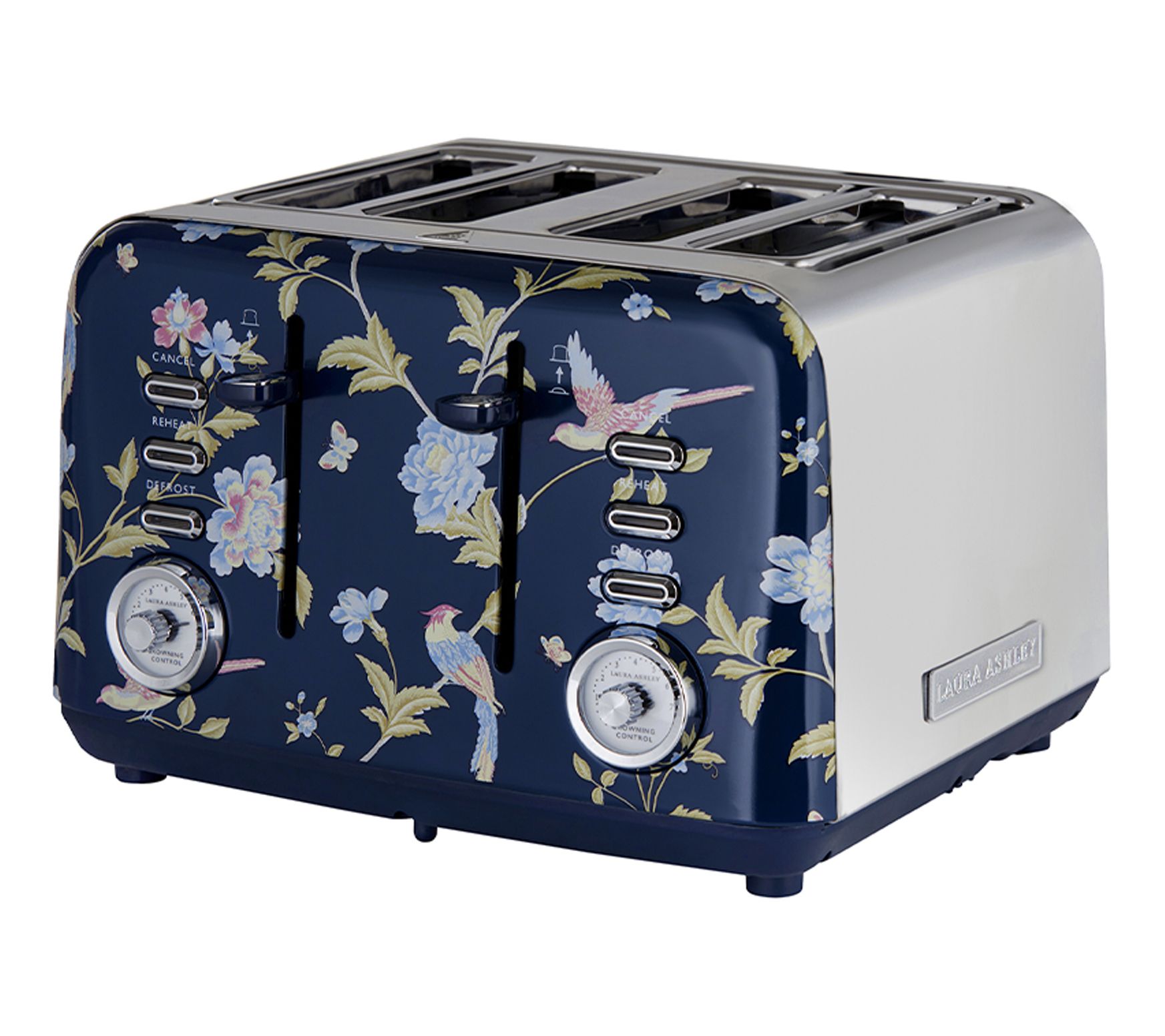 Laura Ashley Stainless Steel 4-Slice Toaster
