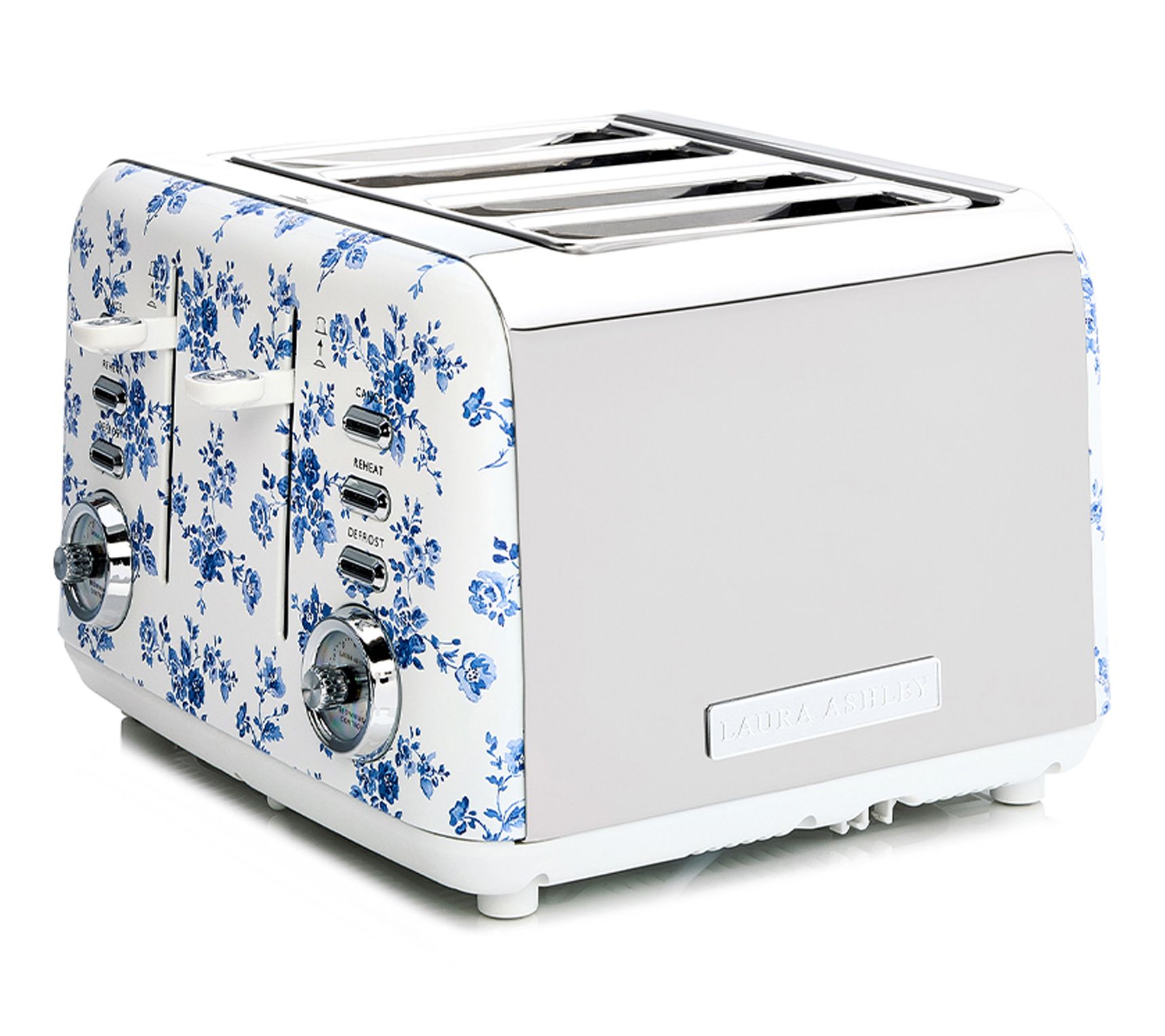 Laura Ashley Stainless Steel 4-Slice Toaster
