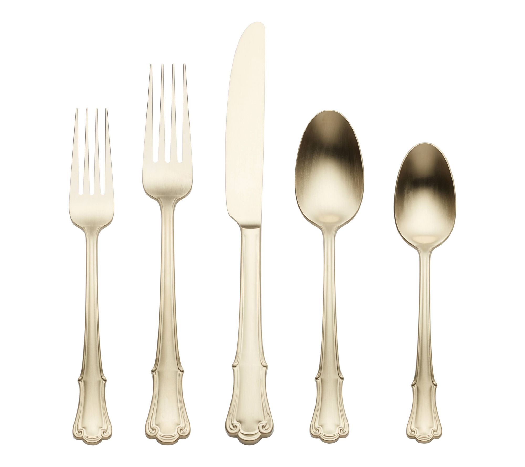 Oneida James Street Satin Champagne 20 Piece Fl atware Set