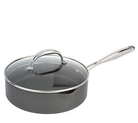 Select by Calphalon 3qt Nonstick Hard-Anodized Saute Pan with Lid 3 qt