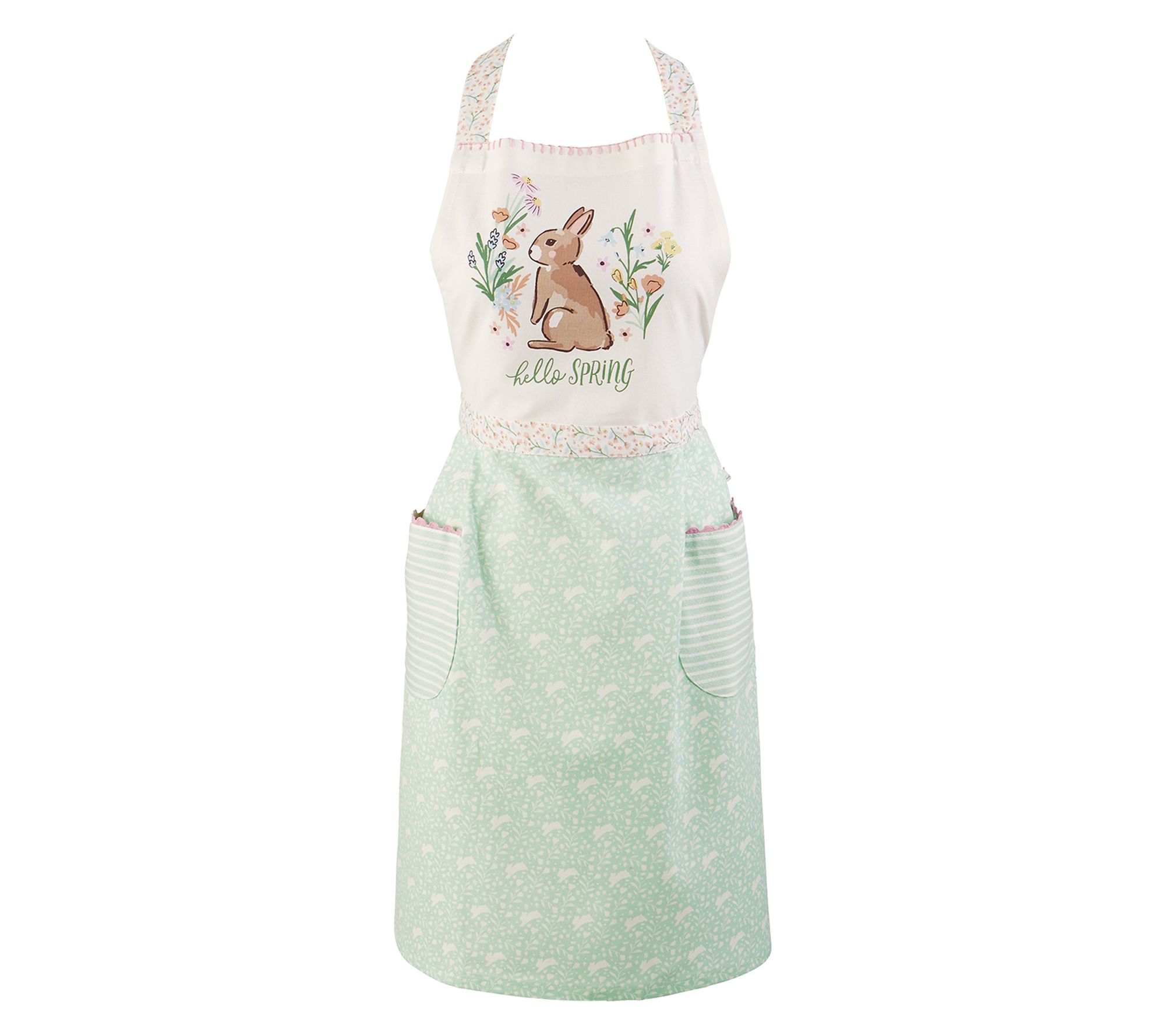 Design Imports Hello Spring Bunny Embellished Apron