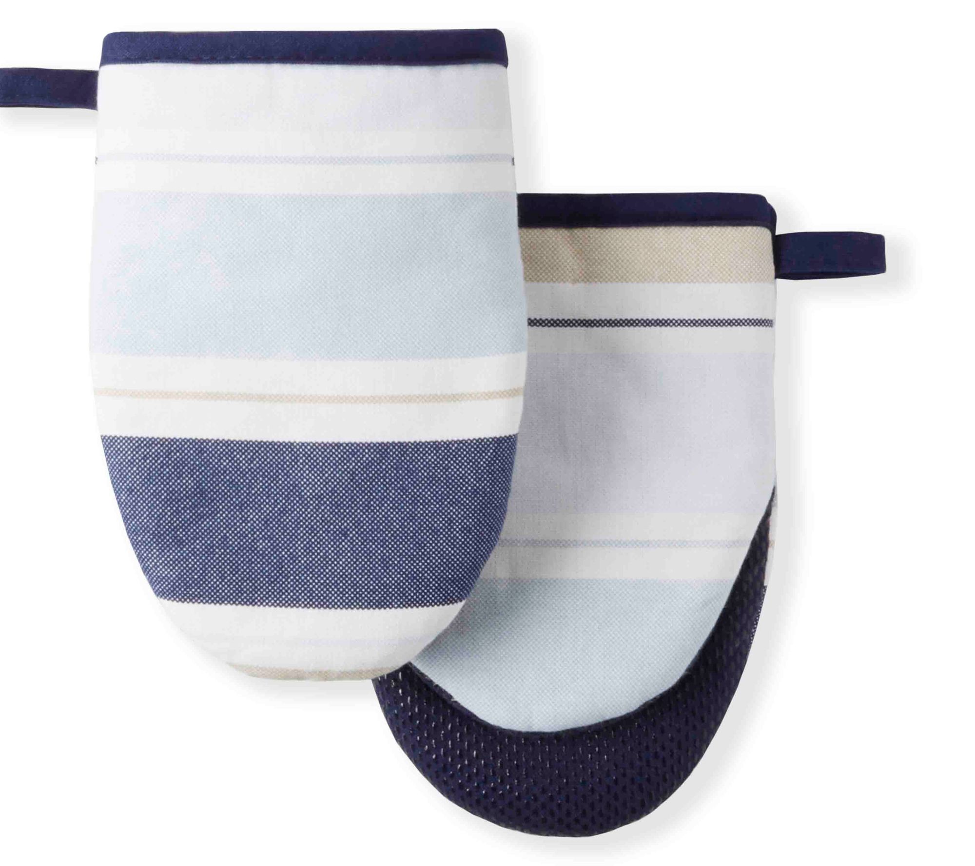 Martha Stewart Thin Stripe Mini Oven Mitt 2-Pack Set