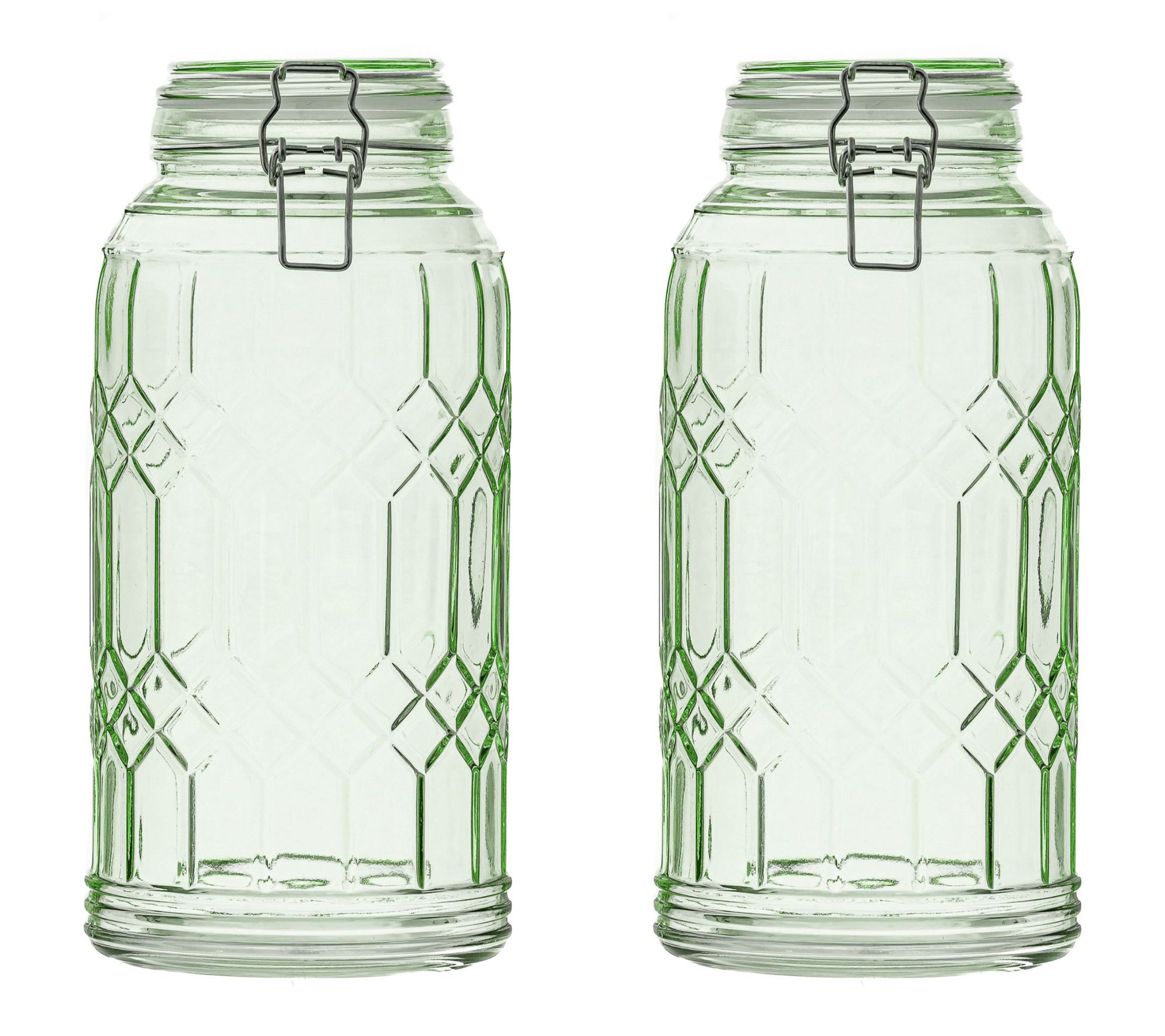  10 Strawberry Street Set of 2 Bleeker Glass Canister, Large